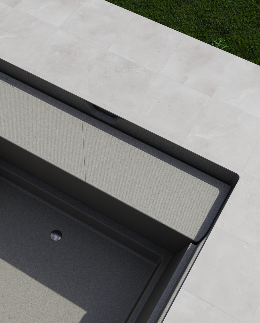 Integrierte Rollladenabdeckung