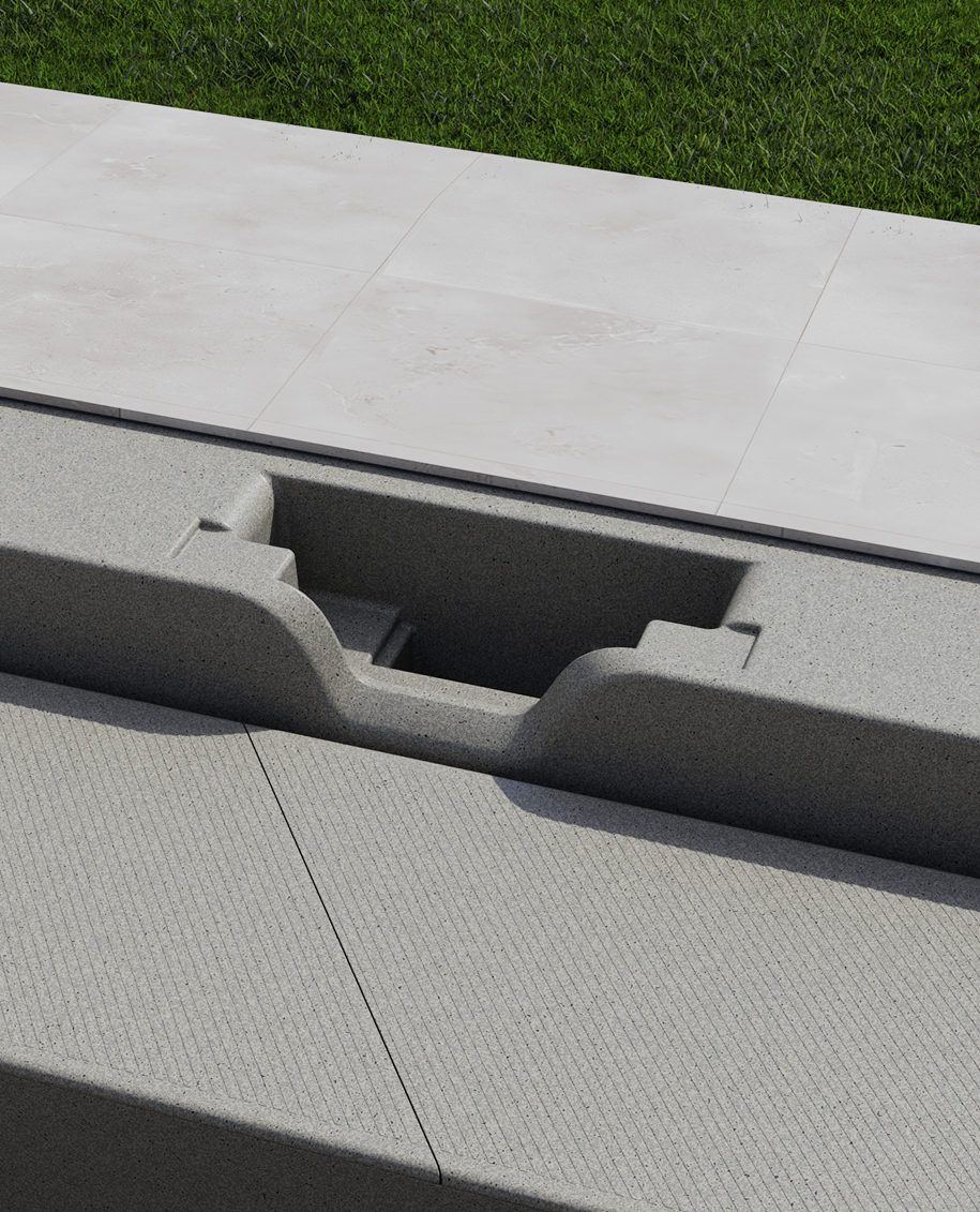 Integrierter Skimmer